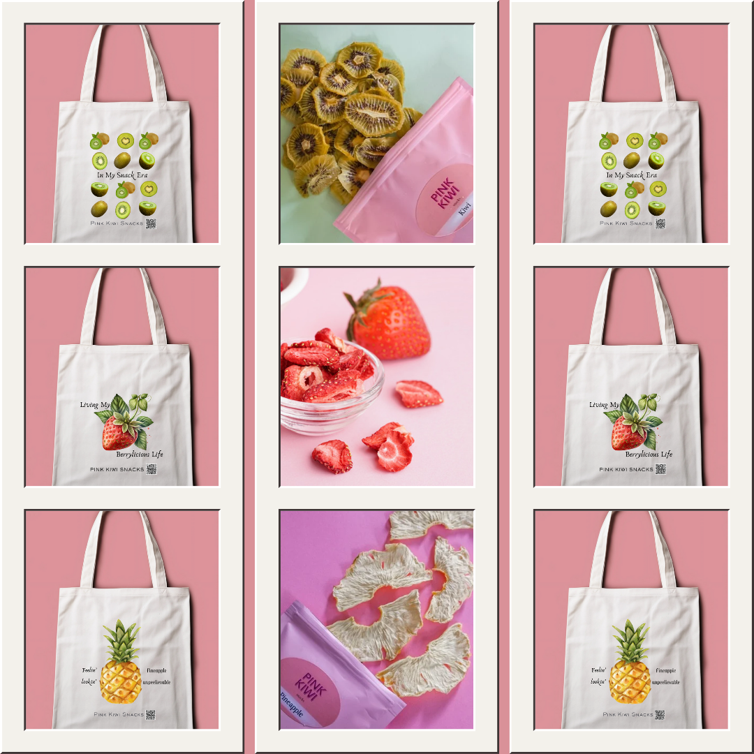 Luxury Pink Kiwi Shopper