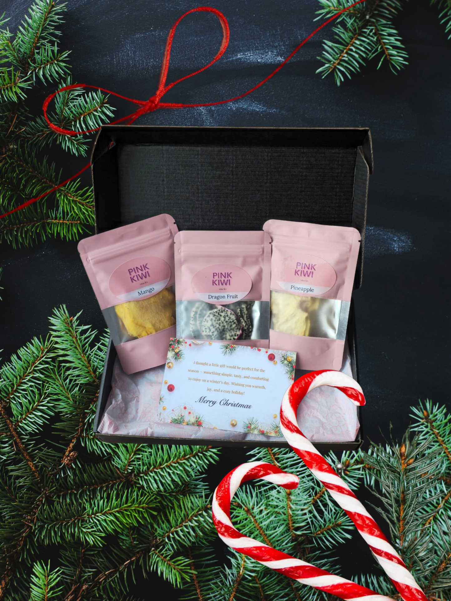 Mixed Dried Fruit Gift Box 3x15g – 100% Natural, No Sugar | Christmas Snack Selection