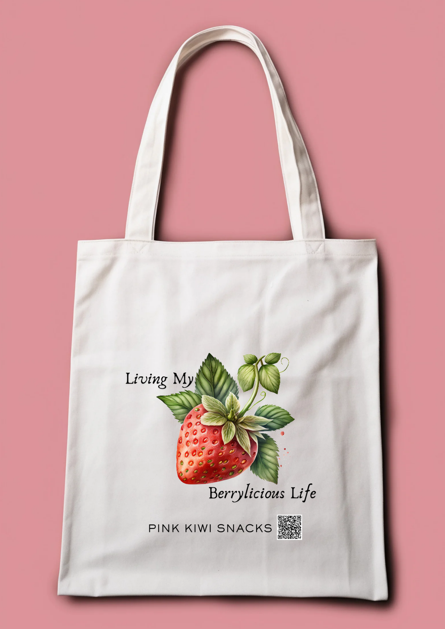 Luxury Pink Kiwi Shopper