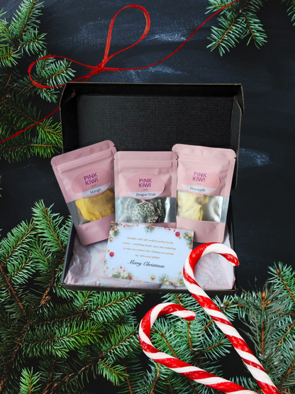 Mixed Dried Fruit Gift Box 3x15g – 100% Natural, No Sugar | Christmas Snack Selection