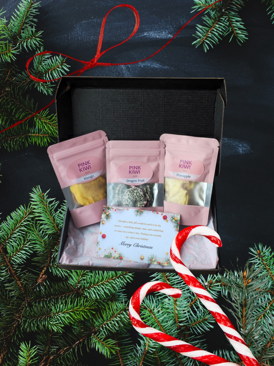 Mixed Dried Fruit Gift Box 3x15g – 100% Natural, No Sugar | Christmas Snack Selection